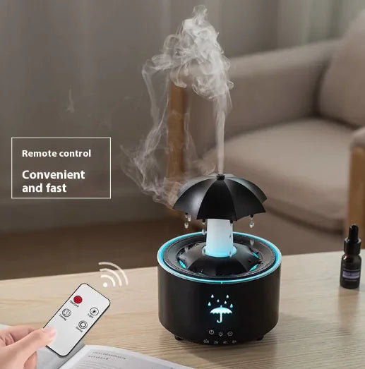 "360° Rotating Aromatherapy Humidifier – Calm Your Space with Swirling Mist & Scent"